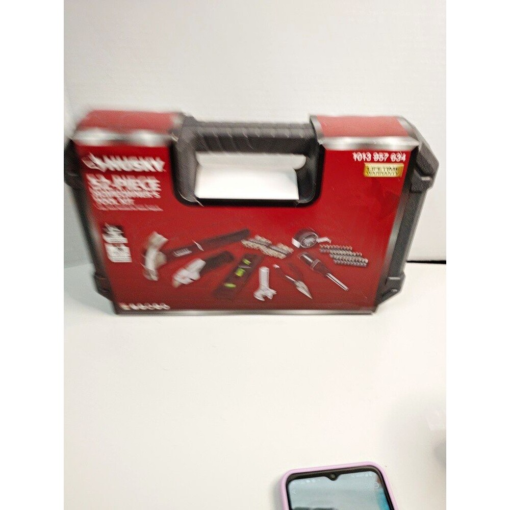 Husky 52-Piece Homeowner Tool Kit Hard Case Hammer Pliers Tape Measure 1013